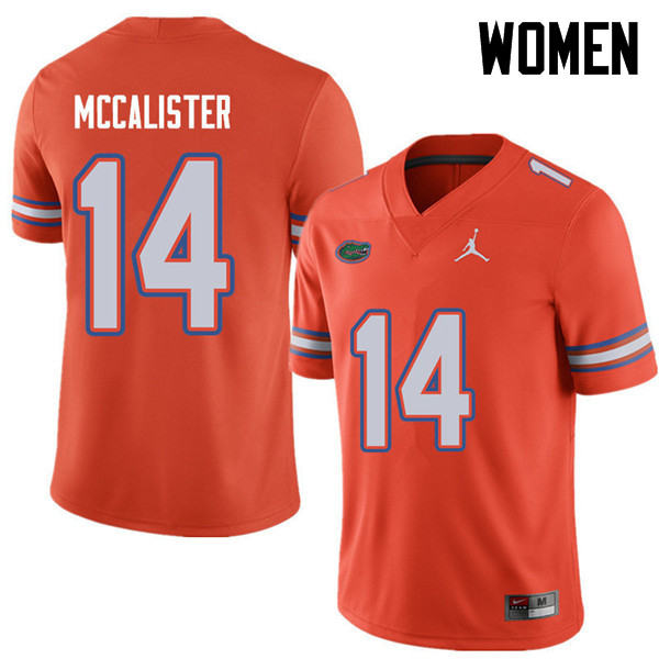 Jordan Brand Women #14 Alex McCalister Florida Gators College Football Jerseys Sale-Orange - Click Image to Close